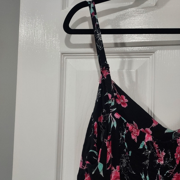 Torrid Black Floral Challis Midi Dress in Size 2 - 18/20 - Picture 11 of 16